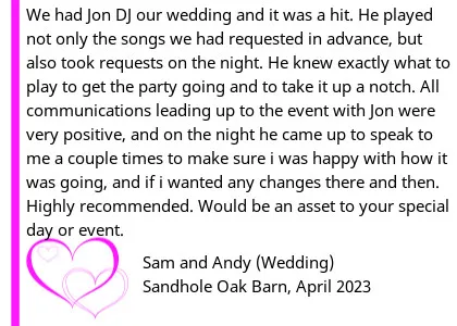 Sandhole Oak Barn DJ Review